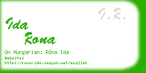 ida rona business card